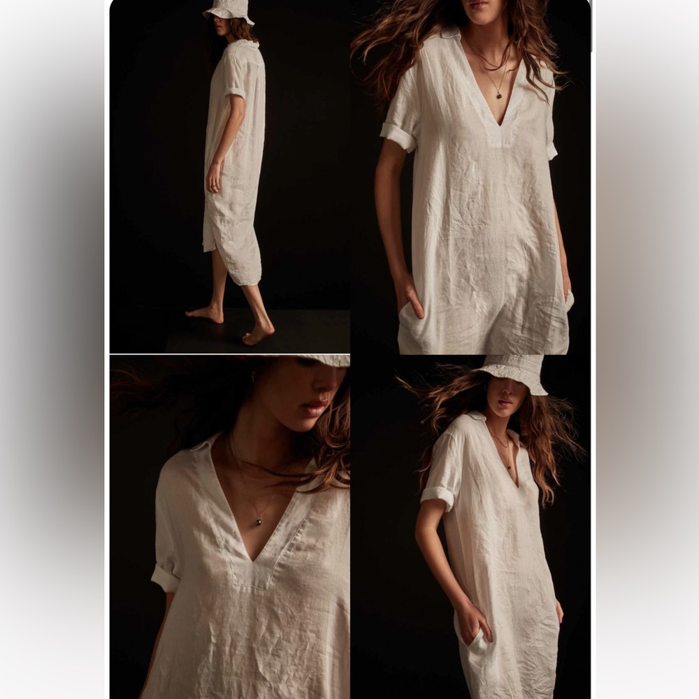 James Perse Cream Midi Dress